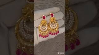 one gram gold Original dimond look earrings Price 1399 free shipping 6303 474 546