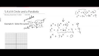 5.4.d A Circle and a Parabola