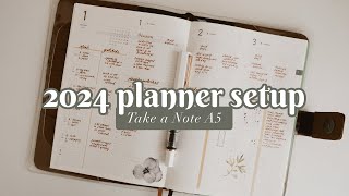 2024 planner setup; Personalizing and customising my Take A Note A5 planner to meet my needs