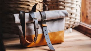 Simple / Making a Leather & Canvas CrossbodyBag #pdf #pdfpattern #canvas