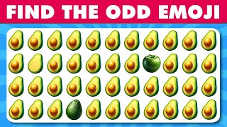 Find the ODD One Out - 🍎🥑🍉 Easy, Medium, Hard Levels Emoji Quiz to Test Your Skills TODAY