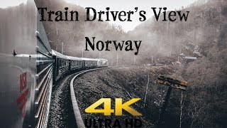 TRAIN DRIVER'S VIEW: Coupling and going to Flåm and back in 4K UltraHD