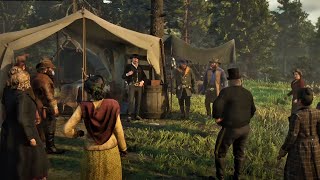 Dutch and Gang Set Up the Camp at Horseshoe Overlook - Red Dead Redemption 2