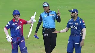 Umpire Shouted On Rohit Sharma When Rohit Sharma Fools Umpire By Doing DRS Acting MI vs DC IPL 2022