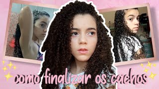 como finalizar cabelo cacheado