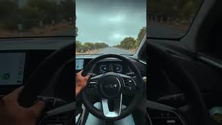 Driving Kia Carens with Monsoon vibes | halki si barsaat aa gyi | #shorts #kiacarens #halkisibarsaat