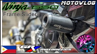 Ninja650 Frame Slider Upgrade by GRX Motonetics - Motovlog