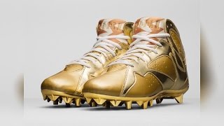 Charles Woodson’s Gold Air Jordan 7 Cleats for Final Pro Bowl