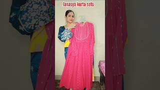 Janasya beautiful kurta sets | beautiful pink anarkali kurta set | #fashion #trending #ethnicwear