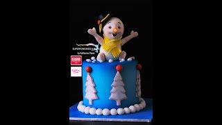 SNOWMAN CAKE TOPPER DECORATION - FAST & EASY!