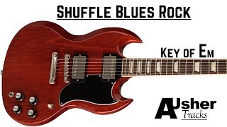 Shuffle Blues Rock | Key of Em | Guitar Backing Track