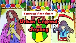 Kompilasi Video Horror (Urban Legend Jepang ) Mewarnai Gambar Dengan Pasir Sambil Bercerita Horror