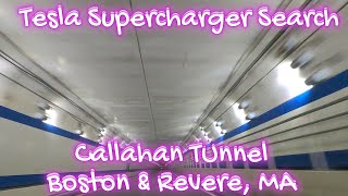 Supercharger Search, Beneath Boston Harbor, via Callahan Tunnel to Revere, MA Supercharger - 4K