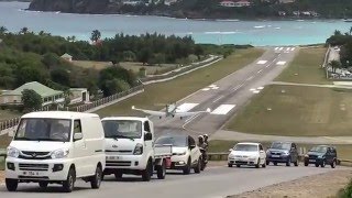 Airplane landing and take off in St Bart's HD