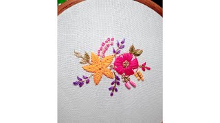 🥰very easy and beautiful floral hand embroidery for beginners || new embroidery design