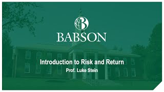 Risk and return: Introduction