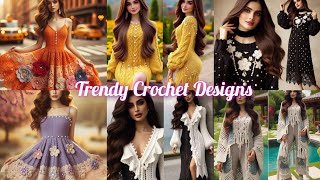 Adorable Crochet Designs|| Short frocks, long dress, split dress and jumpsuits|| #fashion #crochet