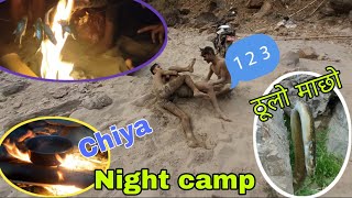 Full night camping at river side || fishing catch and cook || part -2