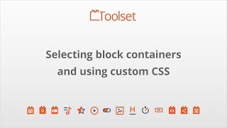 Selecting block containers and using custom CSS