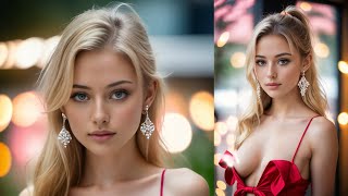 A beautiful model in a red dress, [4K ]AI LookBook, AI ART beautiful girls, AI Fashion #aigirl