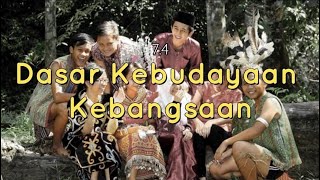 SUB. BAB 7.4: DASAR KEBUDAYAAN KEBANGSAAN