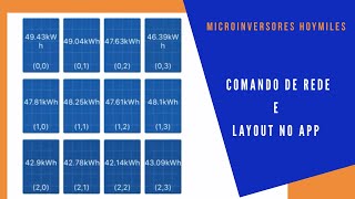 Microinversor Hoymiles - Comando de Rede e Layout no App