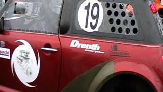 9 Terry Banyard and Chris Brennan approaching scrutineering (2) at Rallye du Labourd