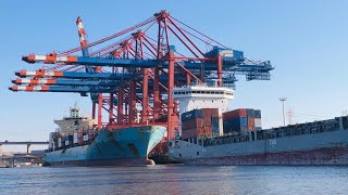 Shipspotting Hamburg - Hafen Rundfahrt zwischen Containerschiffen und Schleppern