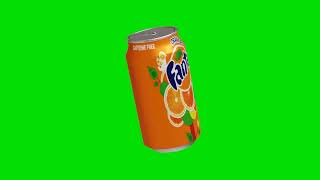 Fanta Soda Can | Green Screen Backgroun