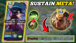 SUSTAIN IS THE NEW META! | NEW HERO ZHUXIN BEST BUILD AND EMBLEM MLBB🔥 #zhuxin #zhuxinmlbb #zhuxinYT