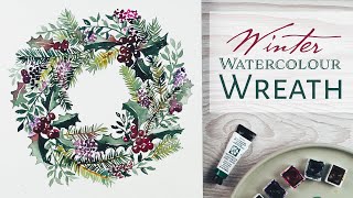 Paint with me | Winter Watercolour Wreath