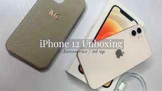 iPhone 12 Unboxing | Accessories + Set up (Aesthetic Unboxing) | mariechantel