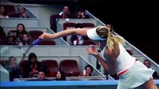 Sharapova serve Body rotation High quality Slow motion