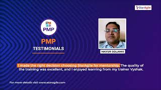 Project Management Professional (PMP) Course Testimonial by Mayur Solanki | StarAgile Reviews