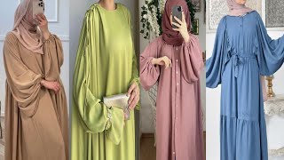 Modern simple abaya designs 2024 #abayadesigns2024 |double layer abaya designs 2024