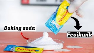 mixing Baking soda vs fevikwik shoking recation #fevikwikexperiment