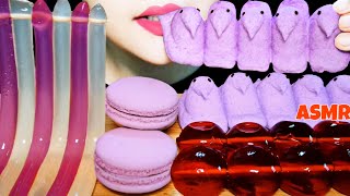 ASMR JELLY NOODLES, MARSHMALLOW, MACARON 젤리국수, 마시멜로우, 마카롱, 포도젤리 EATING SOUNDS MUKBANG / NO TALKING