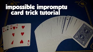 Impossible Impromptu card trick tutorial/magic tricks