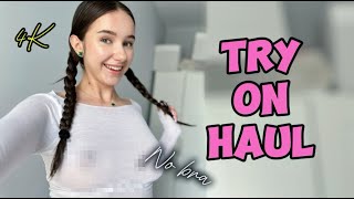 [4K] Transparent Try on Haul with Alisa | see-through black vs white