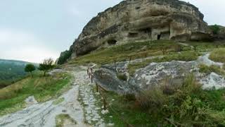 Крым. Пещерный город Чуфут-Кале | Footage 360 cameras view 8k VR | Crimea. Chufut-Kale Cave City