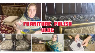 50 rs mein ghar ka furniture 🪑 polish karien || Furniture polish hacks and ideas ||