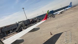 Heavy traffic At runway “madrid” [europe būsiest airport [almost wait 40 min]