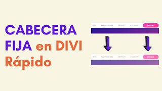 👌 ¿Cómo crear una CABECERA, MENÚ ó HEADER personalizado FIJO con el maquetador de DIVI? (Bien Hecho)