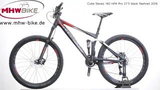 Cube Stereo 140 HPA Pro 27.5 black n flashred 2016 - MHW Bike-House GmbH