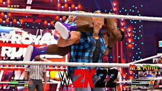 WWE 2k22 - Brock Lesnar VS. Big E (Full Match) on Royal Rumble in Hindi