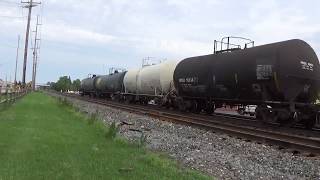 NS 309 heads west W/ SD70 leader in Swanton, OH