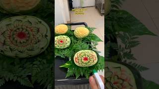 Water melon carving | tỉa hoa quả nghệ thuật #shorts