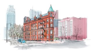 Architectural Landmark Drawing Ep.1 Drawing the Flatiron Building (Toronto) using Sketchbook Pro