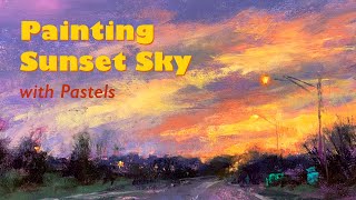 Painting Sunset Sky With Pastels tutorial