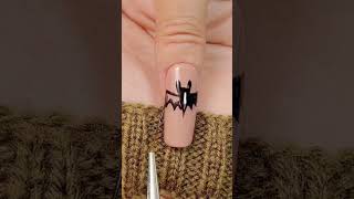 Halloween Bat Nail Art Design